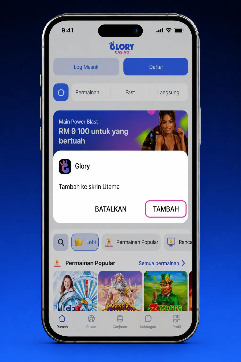Step-by-step guide to download and install Glory Casino APK on Android in 4 simple steps