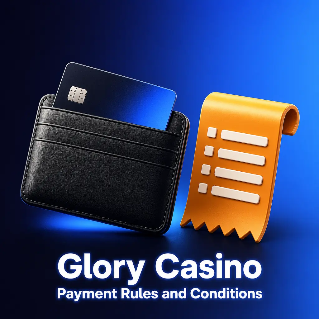 Glory Casino payment rules covering verification, deposit and withdrawal conditions, wagering, and daily limits in Malaysian Ringgit.
