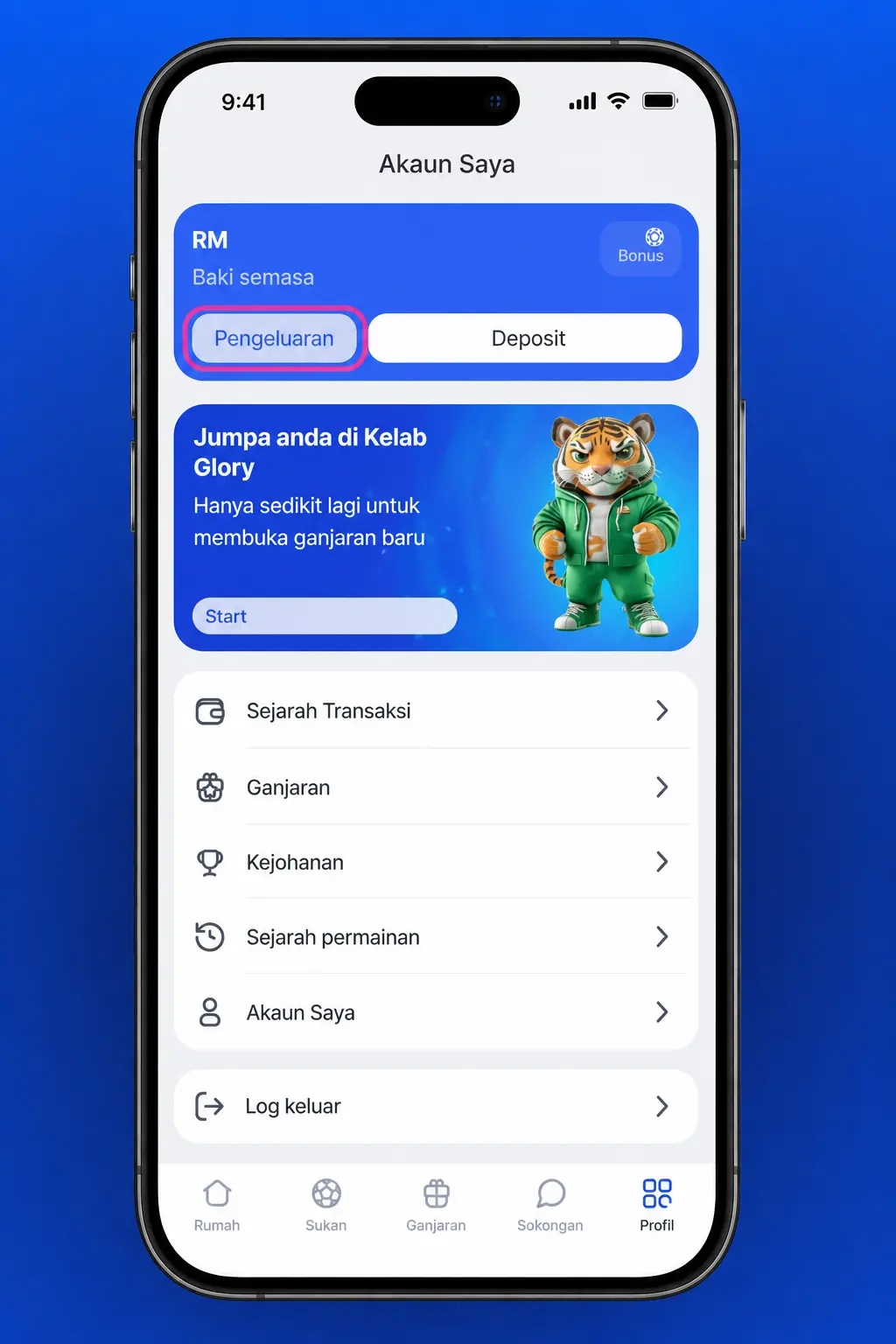 Step-by-step guide showing how to withdraw money using the Glory Casino app on a mobile device