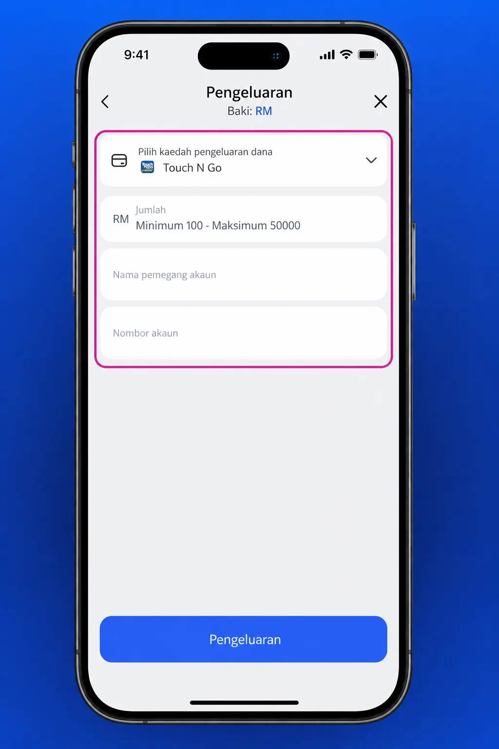 Step-by-step screenshot showing how to withdraw money using the Glory Casino app on a mobile device