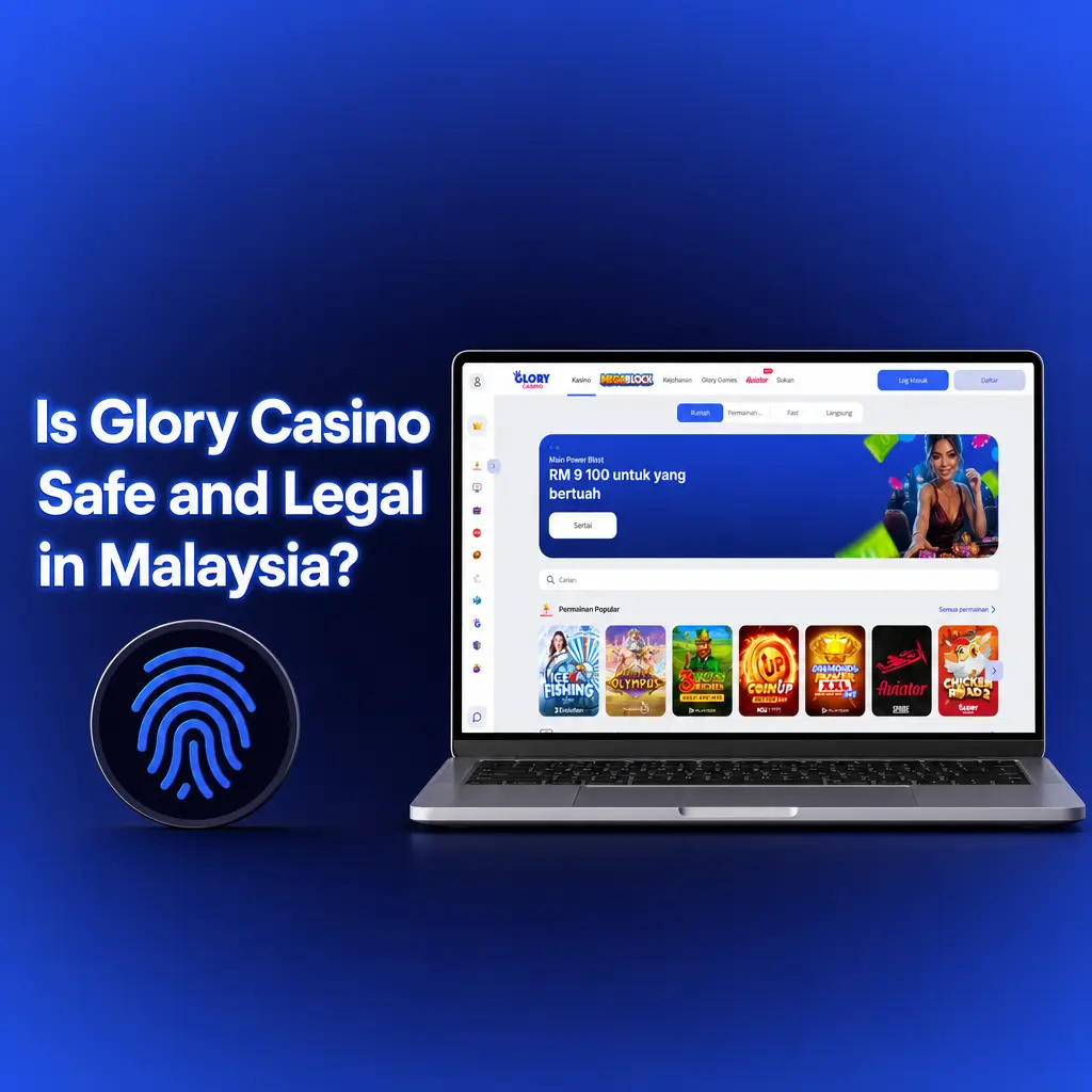 Glory Casino Curaçao license, SSL encryption, and identity verification shown for Malaysia players' safety and legality